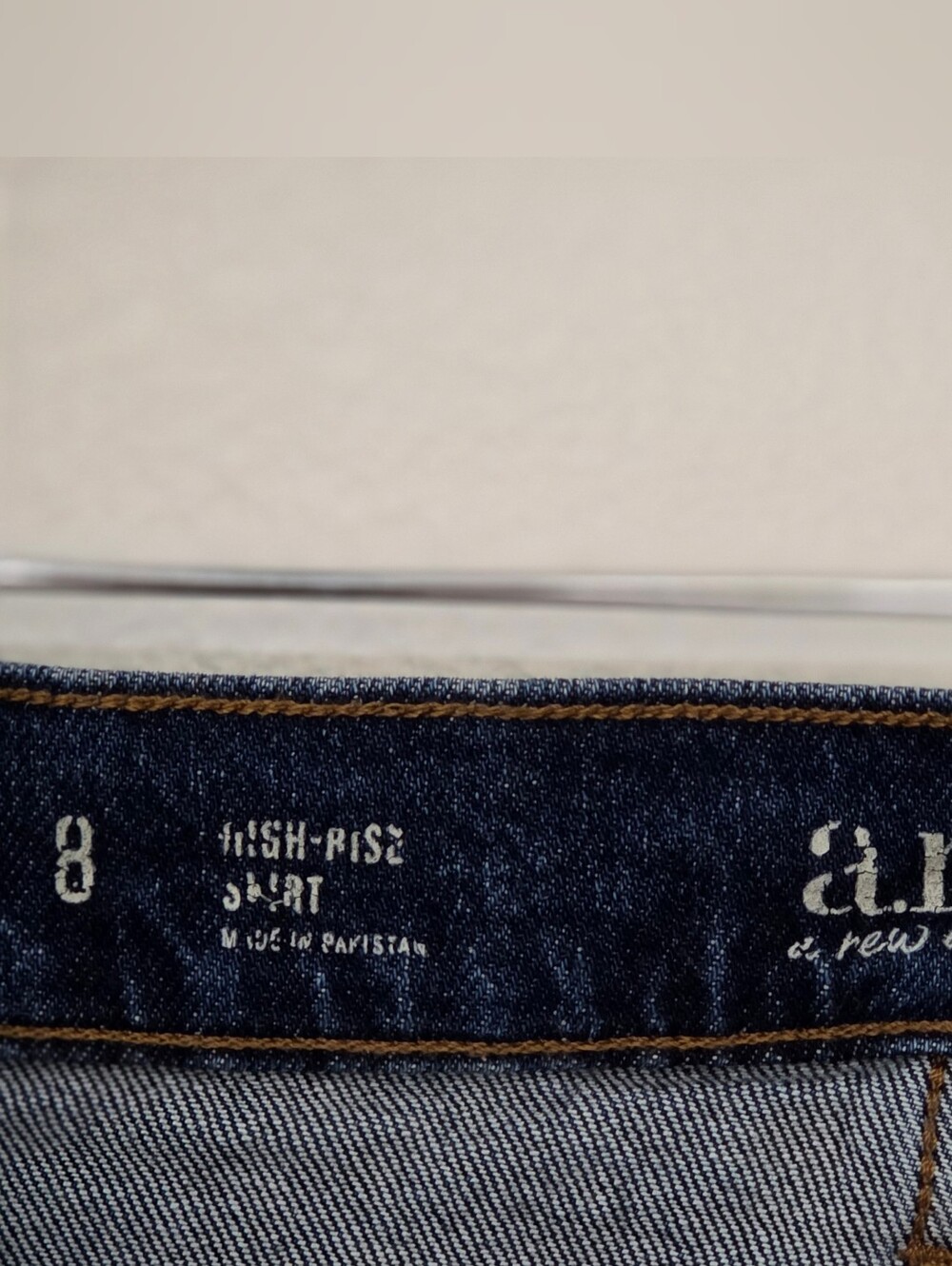 A.n.a High Rise Cargo Denim Dark Wash Maxi Skirt - Picture 6 of 7